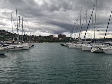 Kikötő a szlovéniai Portorozban.