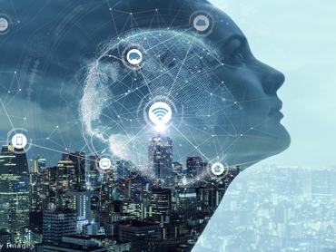 Női arc internetes ikonok kapcsolati hálójában