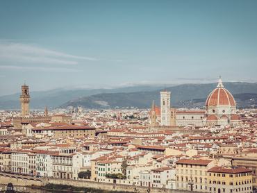 Firenze látképe egy légifotón.