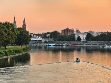 Szeged látképe a Tisza felől
