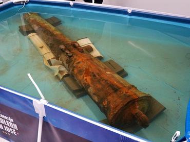 Ágyú az 1709-ben elsüllyedt San José galleonból