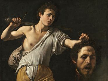 Caravaggio: Dávid Góliát fejével