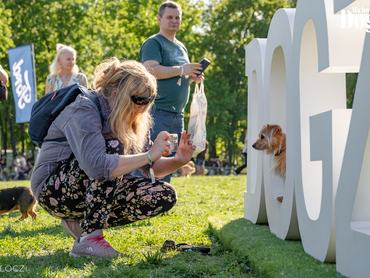 gazdi kutyáját fotózza a DOGZ fesztiválon