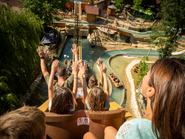Vizes hullámvasút a Familypark nevű vidámparkban, Ausztriában.