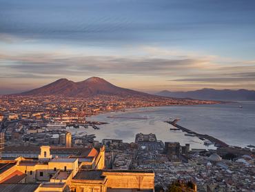 Sunset over Naples, Campania, Italy