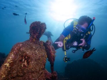 Baiae, Campi Flegrei, víz alatti szobor