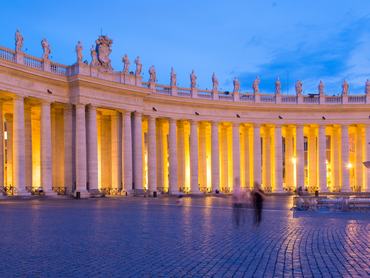 szent péter tér róma esti fények
