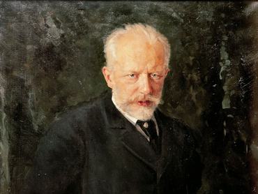 Ismeretlen helyszín – 1987 körül: Nyikolaj Kuznyecov (1850–1929) 1893-ban készült portréja Pjotr Iljics Csajkovszkijról (Votkinszk, 1840 – Szentpétervár, 1893), az orosz zeneszerzőről.