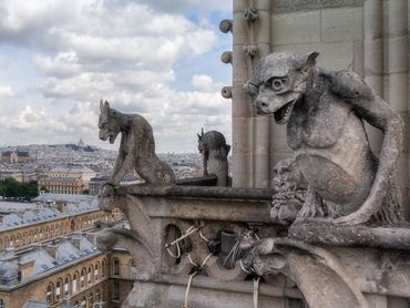 Vízköpők a Notre Dame székesegyházon