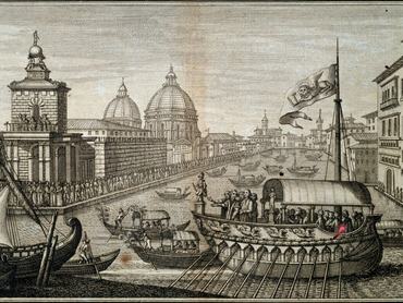 ITALY - CIRCA 2002:  Pius VI entering Venice on his return from Vienna, 1782. Italy, 18th century. (Photo by DeAgostini/Getty Images)