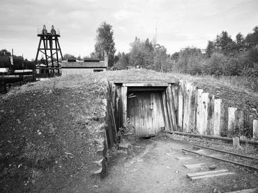 Coal mine entrance on the east side of Glasgow.