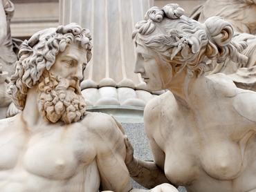 From Vienna, Austria At The Parliament Building The Athena Fountain (Pallas-Athene-Brunnen) was erected between 1893 and 1902 by Carl Kundmann, Josef Tautenhayn, and Hugo Haerdtl, based on the plans by Baron von Hansen