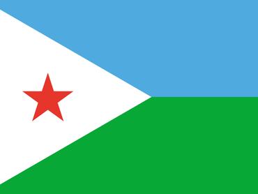 A simple design proudly showcasing and capturing the essence of the symbols and colors of the flag of  Djibouti
