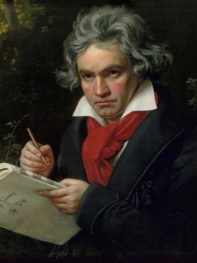 az idős Beethoven arcképe
