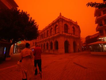 2026. április 1-jén a szaharai porvihar beborította Kréta szigetét Görögországban.