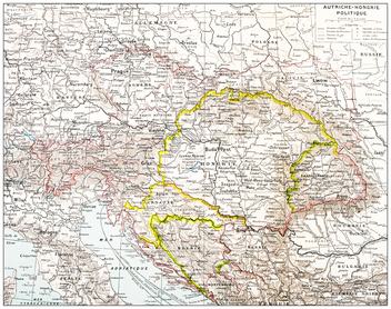 Térkép egy régi francia atlaszból: az Osztrák–Magyar Monarchia