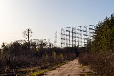 The Duga Radar, an over-the-horizon system once used in the Soviet Union's early-warning missile defense network and nicknamed the ''Russian Woodpecker,'' stands at the Chornobyl-2 site in the Kyiv region, Ukraine, on April 14, 2026. April 26, 2026, marks the 40th anniversary of the explosion of the fourth reactor at the Chornobyl Nuclear Power Plant, which occurred on April 26, 1986. The accident remains one of the most significant incidents in the history of nuclear energy. (Photo by Kyrylo Chubotin/Ukrinform/NurPhoto via Getty Images)