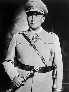 (Original Caption) Hermann Goering (1893-1946), in uniform of Field Marshall. Photograph taken at the time of his greatest power as Air Minister of Germany and Prussian Minister of the interior. Undated photograph.