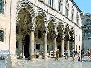 Rector's Palace, Dubrovnik, Croatia. The Rector's Palace was the centre of the government of the Republic of Dubrovnik, which was an independent city-state from the 14th century until 1808. The building was originally built in the mid 15th century by the Neapolitan architect Onofrio di Giordano de la Cava but needed reconstruction after a gunpowder explosion in 1463 and again after a severe earthquake struck Dubrovnik in 1667. (Photo by Peter Thompson/Heritage Images/Getty Images)