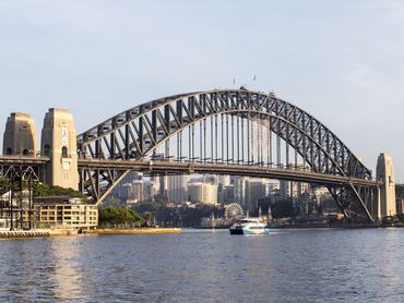 The Sydney Harbour Bridge with North Sydney in background.