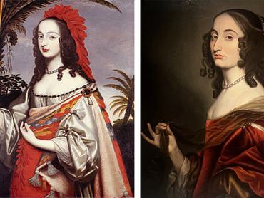 Louise Hollandine festménye testvéréről (balra) és önarcképe (jobbra)