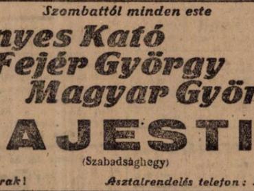 szálloda hirdetése 1947