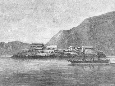 Ceruzarajz az ománi Telegraph szigetről