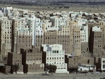 A jemeni Shibam nevű város épületei