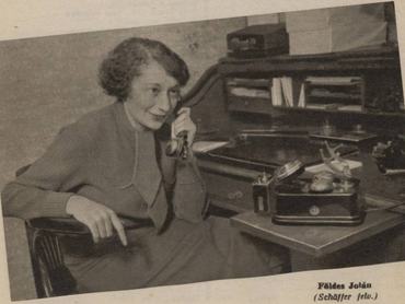 Földes Jolán írónő 1936-ban