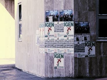 plakát fal szavazás pártok 1990