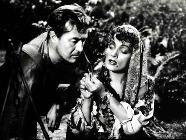 Ray Milland és Marlene Dietrich Az arany fülbevaló filmváltozatában