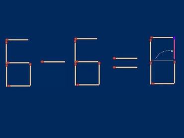 Gyufából kirakott matematikai feladvány megoldása