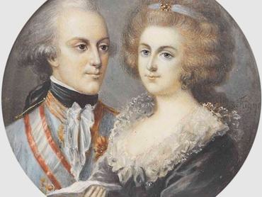 Mária Krisztina és férje, Albert portréja