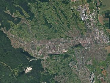 Miskolc a Google műholdképén