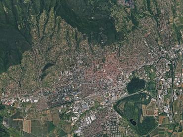 Pécs a Google műholdképén